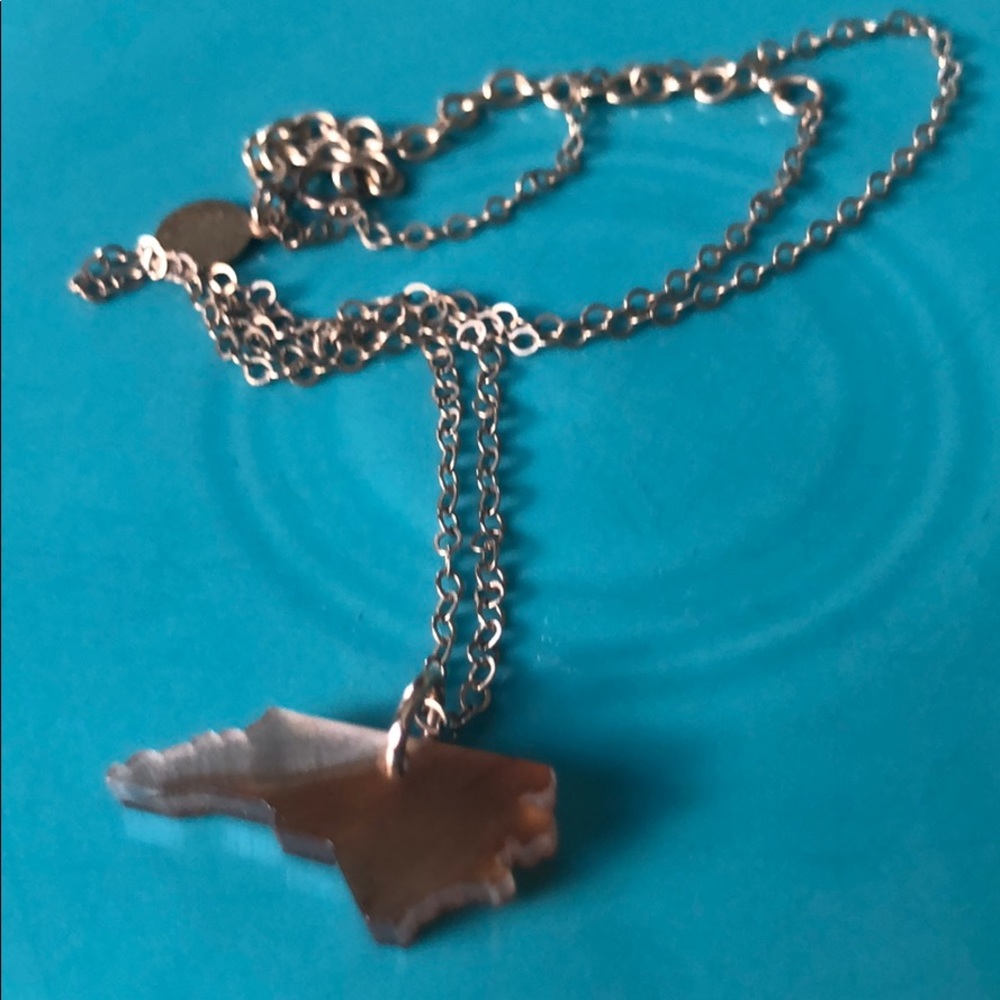 Necklace with North Carolina charm, lightweight.